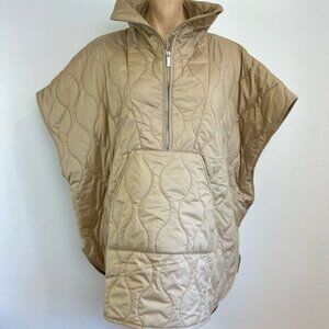 Part Two Women’s XS/S SafiaPW Quilted Oversized Sleeveless Poncho Jacket Coat Fa